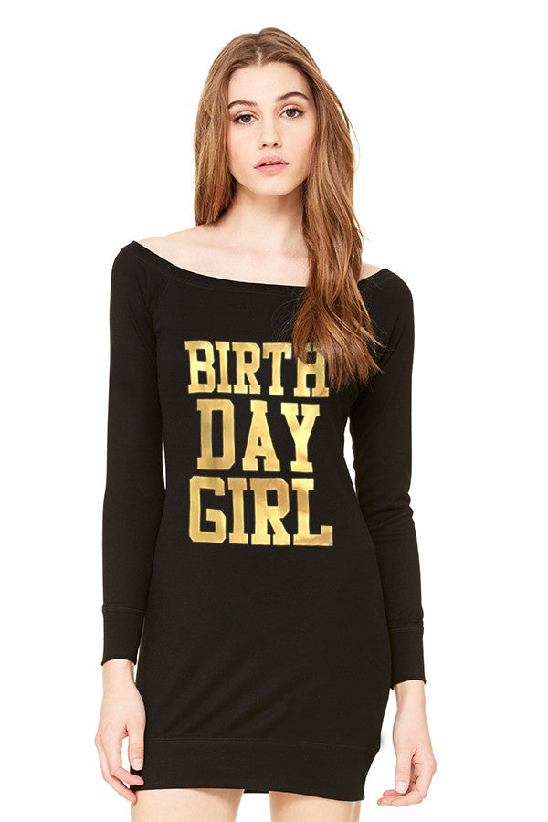 Gold Birthday Long-Sleeve Dress Gold Birthday Long-Sleeve Dress