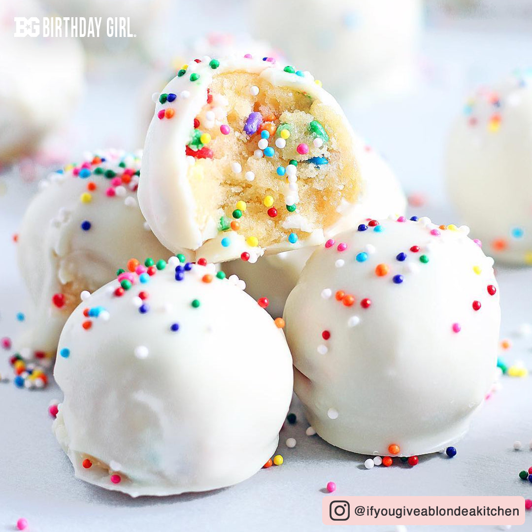 No Bake Birthday Cake Truffles